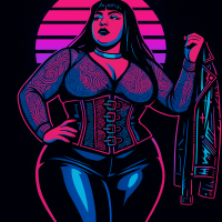 Black eyeliner &amp; Tits of DOOM!